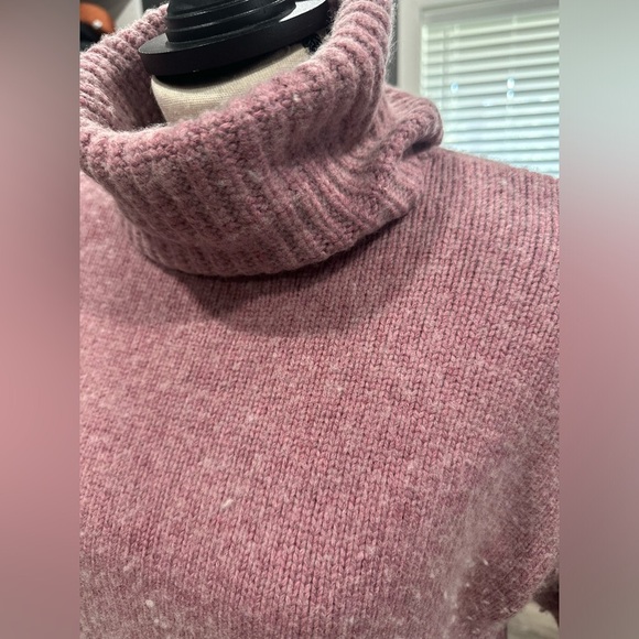Madewell Sadler Turtleneck Sweater Boxy Crop Merino Wool Blend Women Sz XS - Picture 2 of 7
